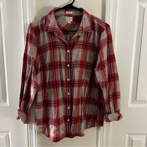 J Crew Plaid Button Down Shirt